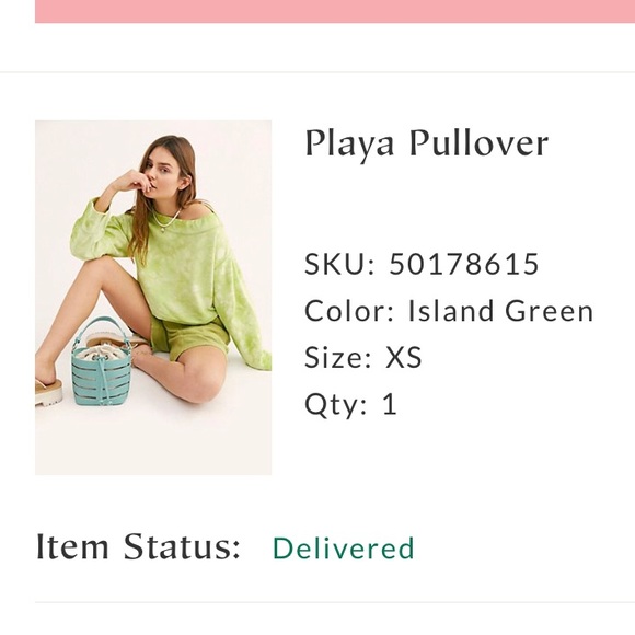 Free People Playa Pullover, Island Green XS - Picture 7 of 8